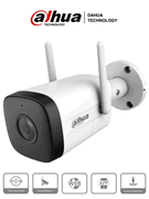 IPC-HFW1230DT-STW ::  Cámara IP Bala DAHUA 2 Megapixeles Lente 2.8 mm Inalámbrica WiFi IEEE 802.11b/g/n DWDR con LED´s Infrarrojos para hasta 30 m.  para Exterior IP67 Ranura para Memoria MicroSD