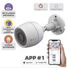 CS-H3C :: Cámara Bala EZVIZ 2 Megapixel Lente 4 mm ángulo de visión horizontal 82 grados WiFi 802.11b/g/n IR 30 mts. dWDR P2P Detección Humana por IA Grabación en Nube para Exterior